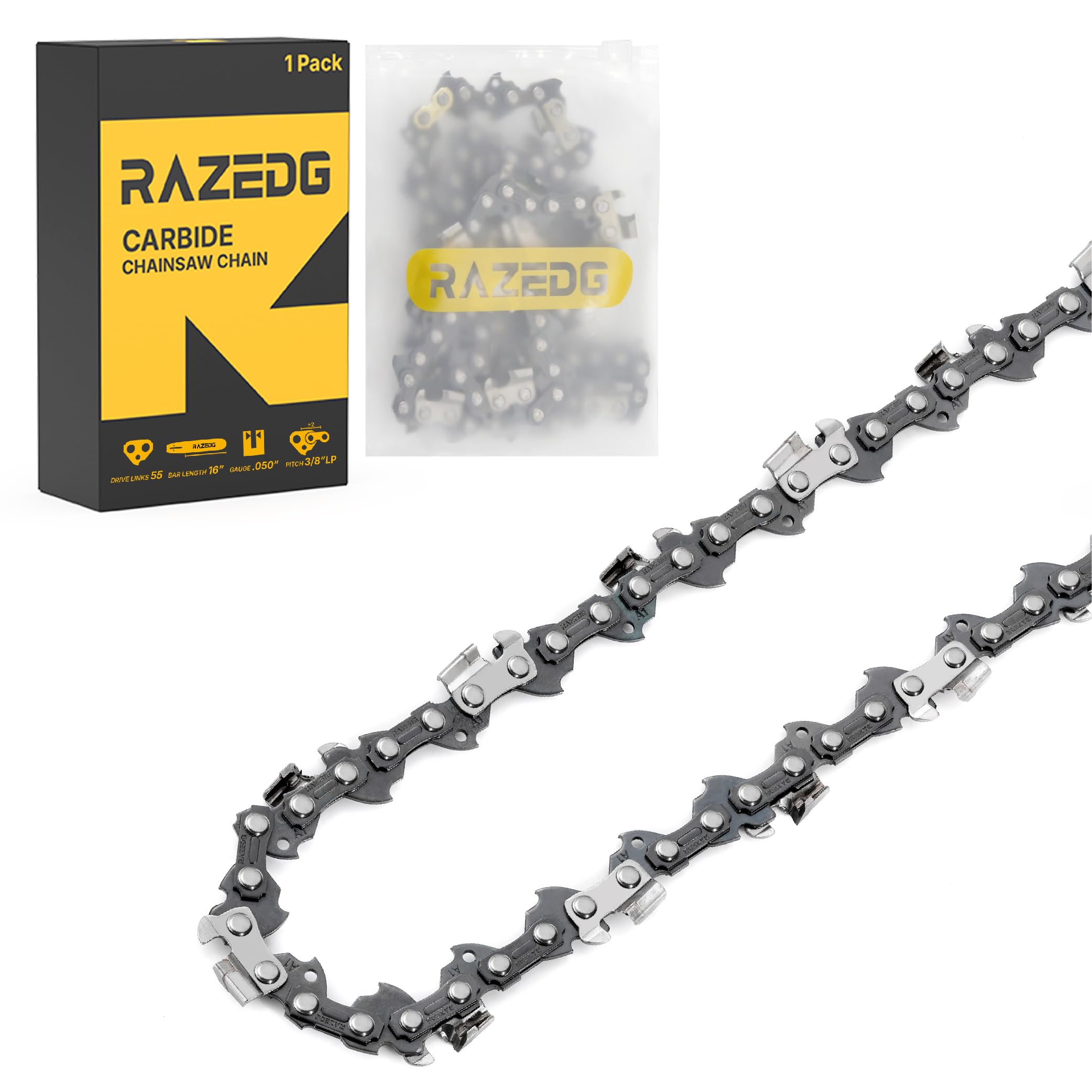 Chie‼️ Amazon.com: Carbide Chainsaw Chain 16 Inch, 3/8